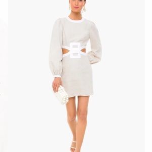 NWT Staud Natural and White Judy Dress
